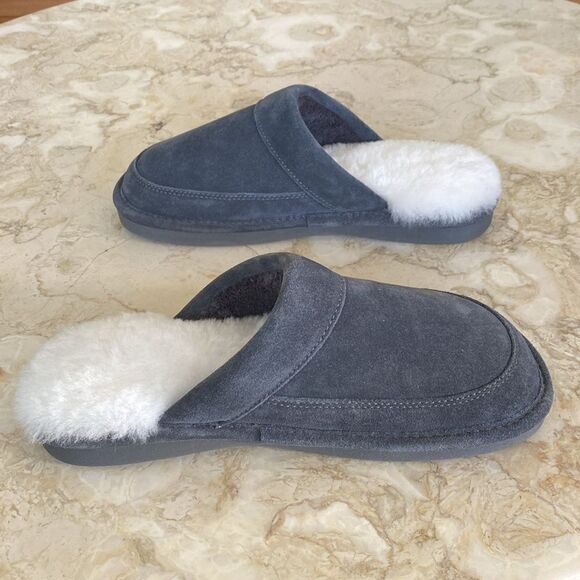 NEW! Nukbuuk Spencer Men’s Leather & Sheepskin Slippers - Picture 6 of 12